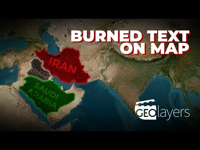Burned Text Effect on Map in After Effect, Geolayers Tutorial