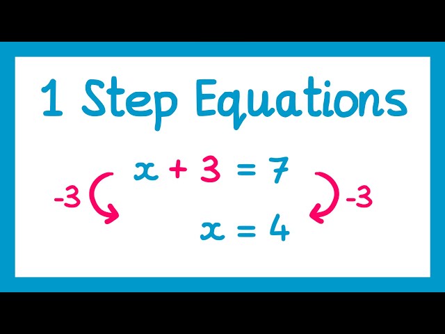 Linear Equations (One step) - GCSE Maths