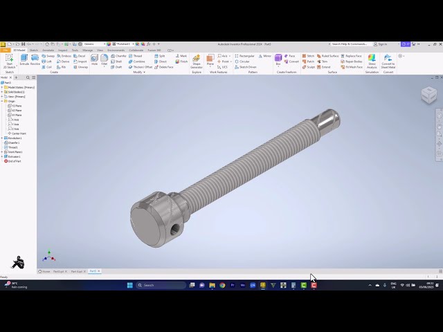Autodesk Inventor Tutorial - Clamp Part 4