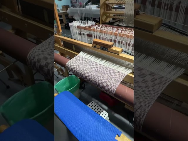 Weaving a tea towel