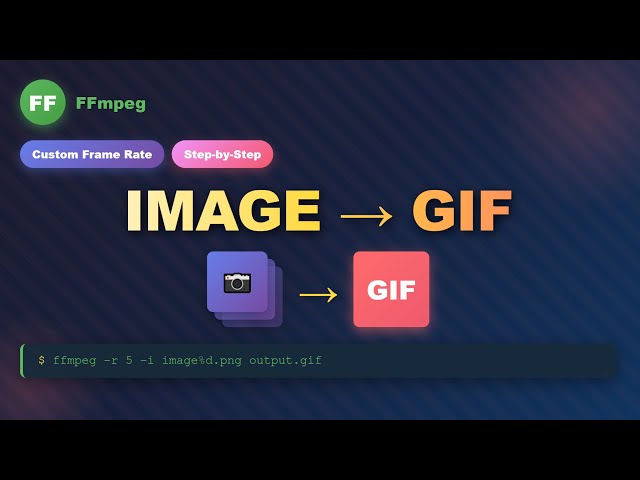 FFmpeg Image to GIF: How to Convert Sequential Photos to Animated GIF (Custom Frame Rate Tutorial)