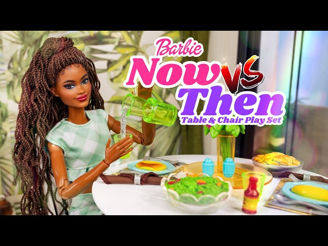Versus : Barbie Table & Chairs Play Sets | Now vs  Then | 2006 vs 2022