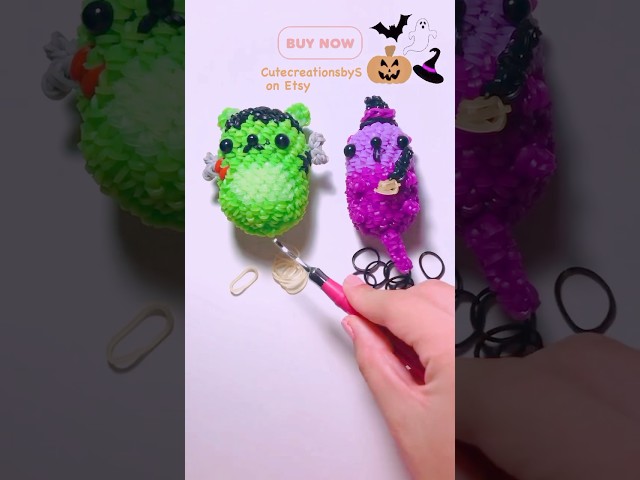 Rainbow loom Halloween creations (Available at CutecreationsbyS on Etsy)