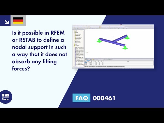 [DE] FAQ 000461 | Is it possible in RFEM or RSTAB to define a nodal support in such a way that it...