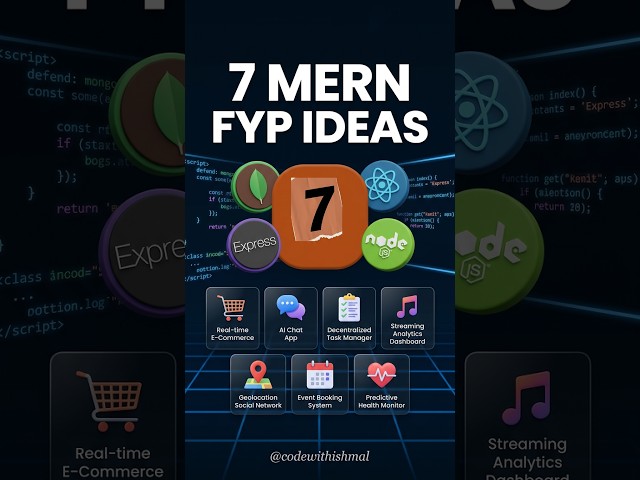 Stuck on Your FYP? 7 MERN Stack Ideas to Try. 7 MERN Stack Project Ideas for Your Final Year Project