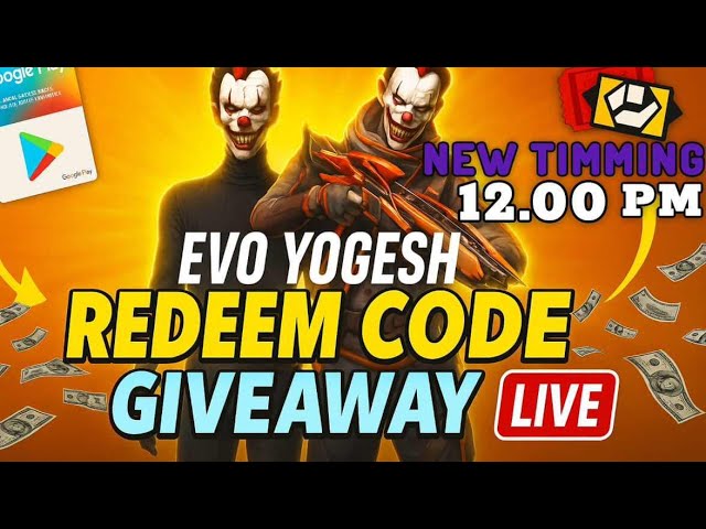 Evo Yogesh live Streaming  Redeem Code GIVEAWAY 17 NOV #evoyogeshgaming #livestream #custom