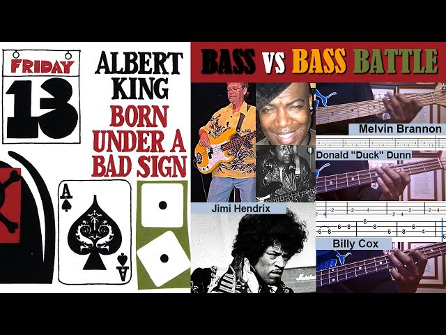 3 Bass Tabs for "Born Under a Bad Sign" by Albert King. #basstabs  #blues #albertking #madbass&keys