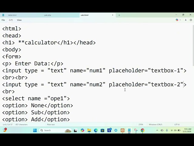 Basic calculator by using PHP 