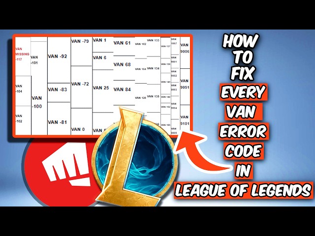 HOW TO FIX EVERY VAN ERROR CODE IN LEAGUE OF LEGENDS (2026)