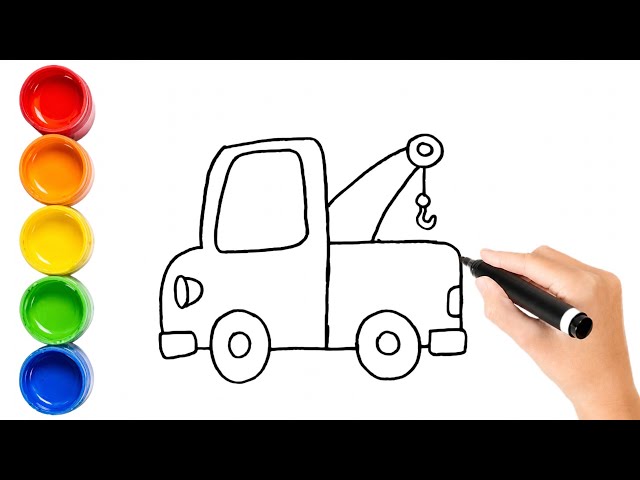 Pickup Truck Drawing for Kids | Easy Vehicle Art | Step by Step Tutorial