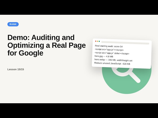 Demo: Auditing and Optimizing a Real Page for Google | SEO Tutorial