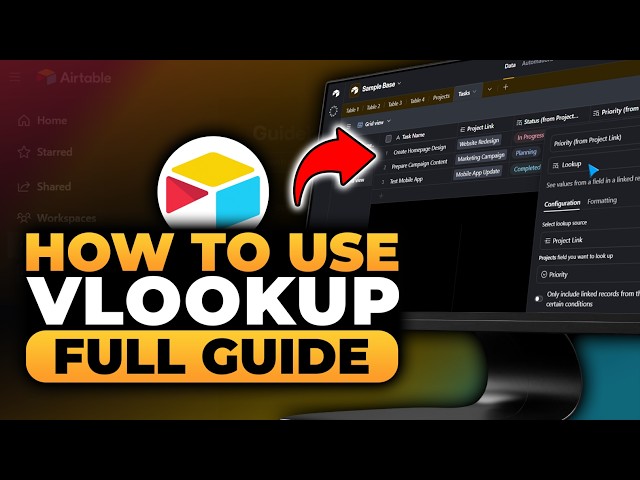 How To Use VLookup in Airtable (𝟮𝟬𝟮𝟲) | BEST FULL GUIDE | NO Yapping, To The Point! | FAST & EASY