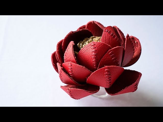 Making a Leather Peony Flower PDF Pattern