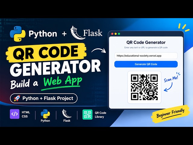 Build a QR Code Generator Using Python & Flask | Mini Project