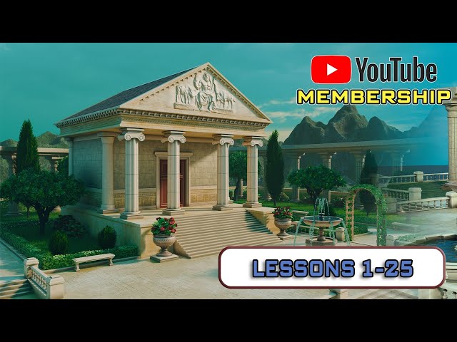 ⭐Members only⭐ Lesson 1 - 25 Stylized Greek Temple & Garden in Blender 4 – Environment Workshop