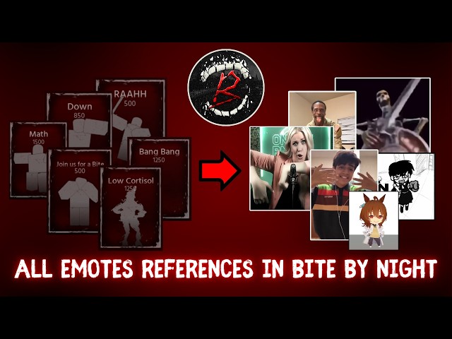 All Emotes References in Bite By Night