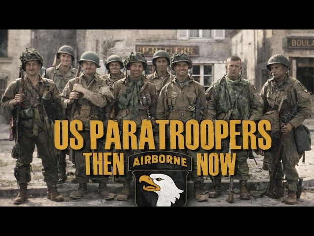 101st and 82nd Airborne Paratroopers: Then and Now footage