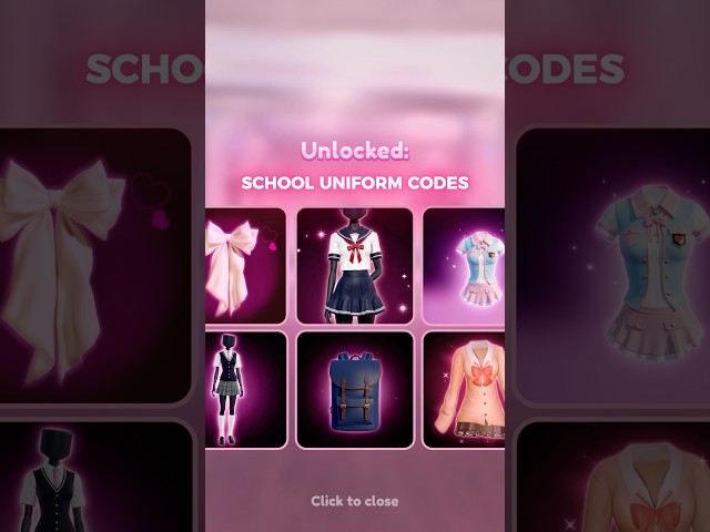 EVERY SCHOOL UNIFORM CODES IN DRESS TO IMPRESS #dresstoimpress