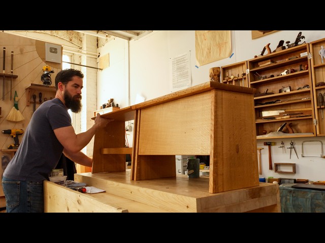 Making a pair of simple oak benches.