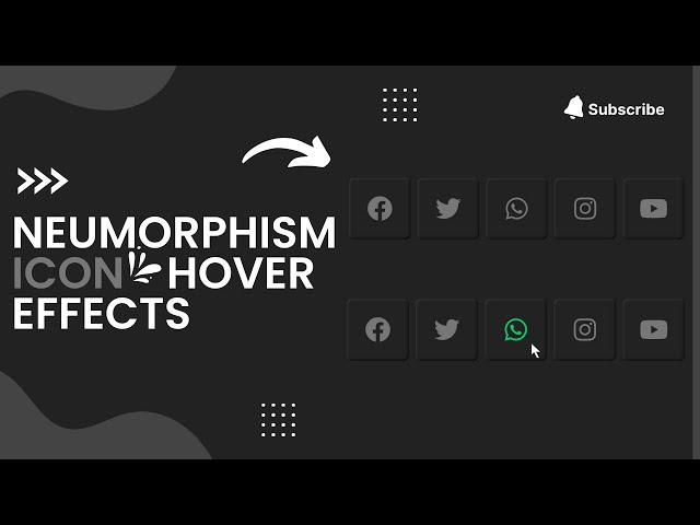 creative css icon hover effects | neumorphism