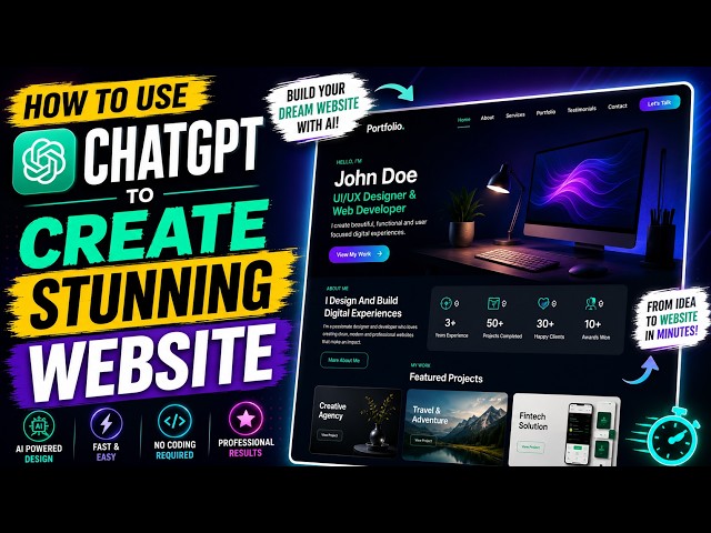 Chatgpt Se Website Kaise Banaye | How To Make Website By Using ChatGPT | Build Website  By ChatGPT.
