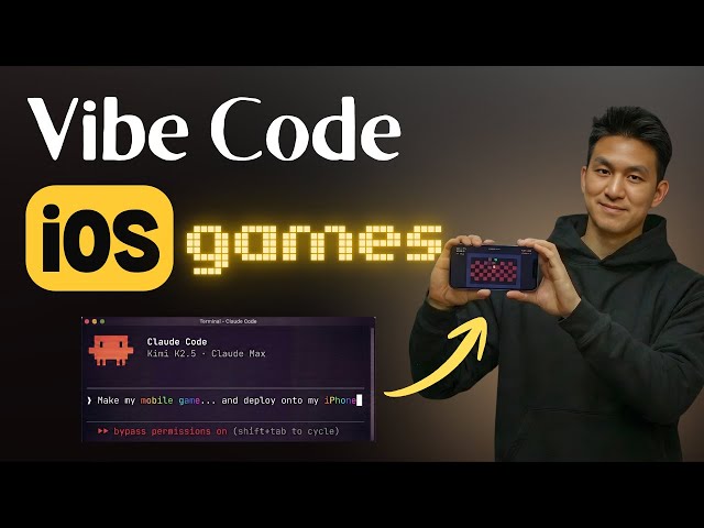 I Vibe Coded an iPhone Game Without Opening Xcode (Claude Code + Kimi K2.5)