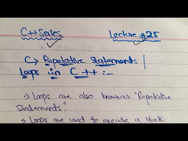 Loops In C ++ | Loops in c++ for beginners | Types of loops | C language tutorial