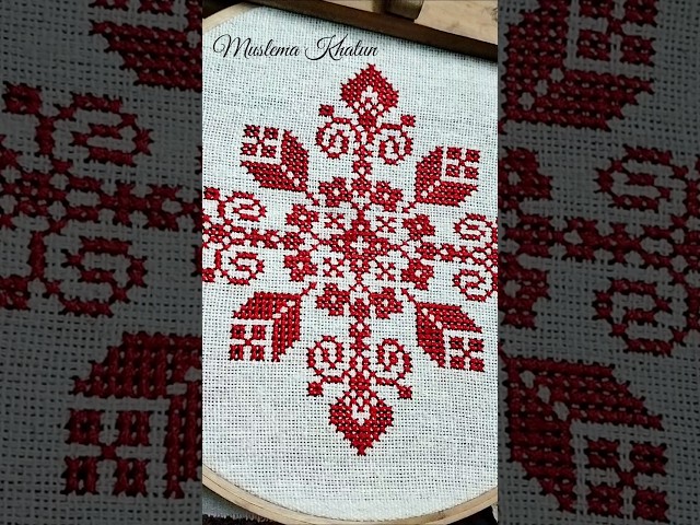 Easy & Beautiful Hand Embroidery Pattern #embroidery #shorts #shortsviral #trending #diy #flowers