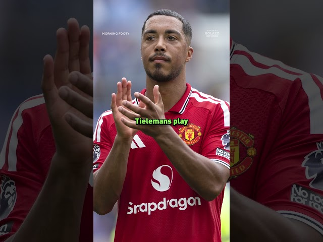 Youri Tielemans plays a crucial part in Mancheser United's midfield 🤝 #GolazoNetwork #MorningFooty