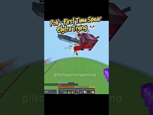 POV: I Tried the Elytra Spear for the FIRST TIME 😳⚔️ #minecraft #shorts @BoltDecode