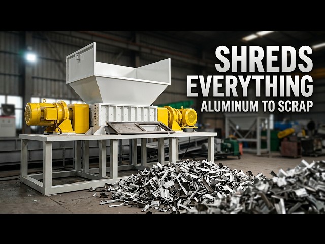 1600 Double Shaft Shredder Machine | Ideal for Aluminum Scrap & Metal Recycling