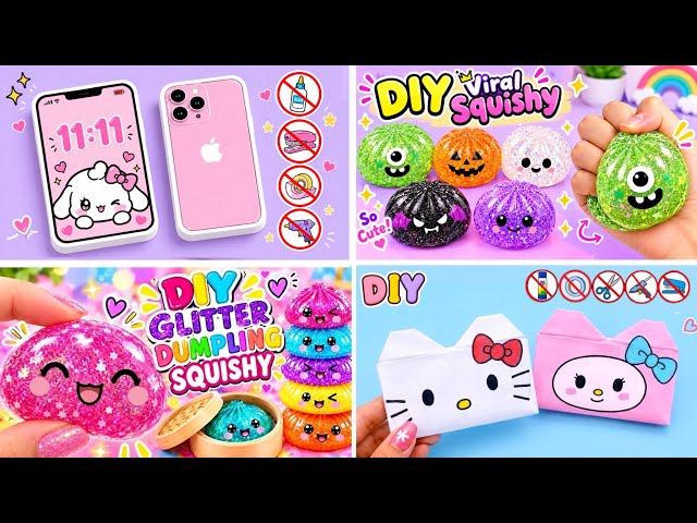 DIY Easy Origami Notebook No Glue, No Scissors |Viral Dumpling Squishy |Paper Craft |School Project