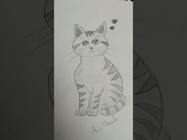 Easy#Simple#Cat#Drawing#yt shorts#Trending song🐈