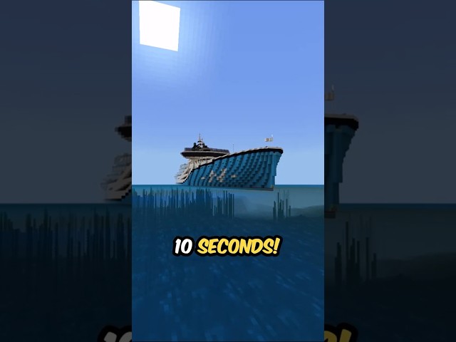 Build A Minecraft Yacht in 10 SECONDS!!! (Ironic) #shorts #minecraft #cruise #ship #relatable