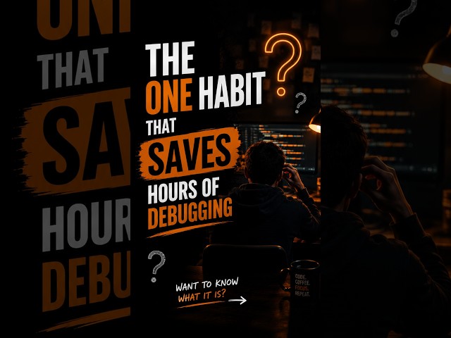 The one habit that saves hours of debugging #CodingTips #SoftwareDeveloper #Programming