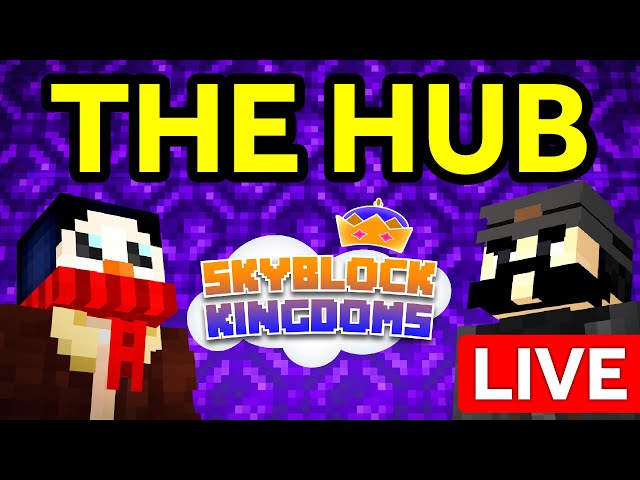 🔴 Let's Build a MASSIVE Nether Hub! Skyblock Kingdoms SMP
