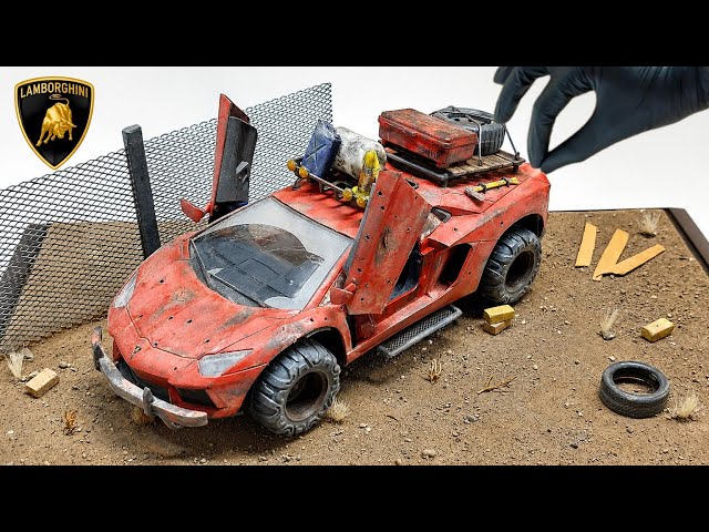 Post-Apocalyptic Lamborghini Aventador Model Car Build | Rust & Dust !