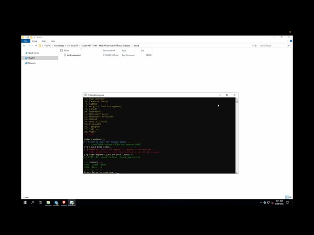 Cypher API Toolkit - Multi API Service (IPS Range Grabber)