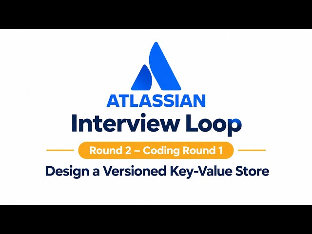 Atlassian Interview Loop | Round 2 | Coding Round 1| Versioned Key-Value Store | SE, SSE, PSE
