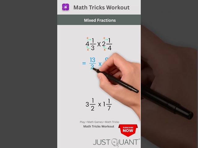 Math Tricks - Fraction Tricks - Multiplying Mixed Fractions - Simplification Tricks #mathstricks