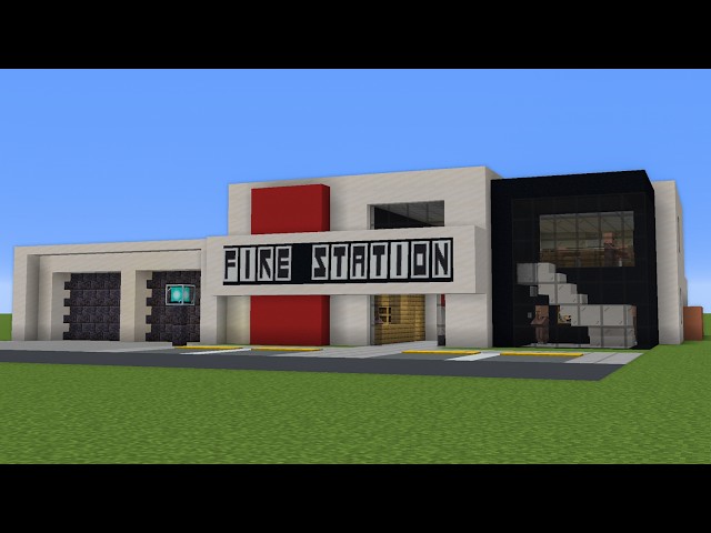How to Build a Modern Fire Station in Minecraft 🚒🔥