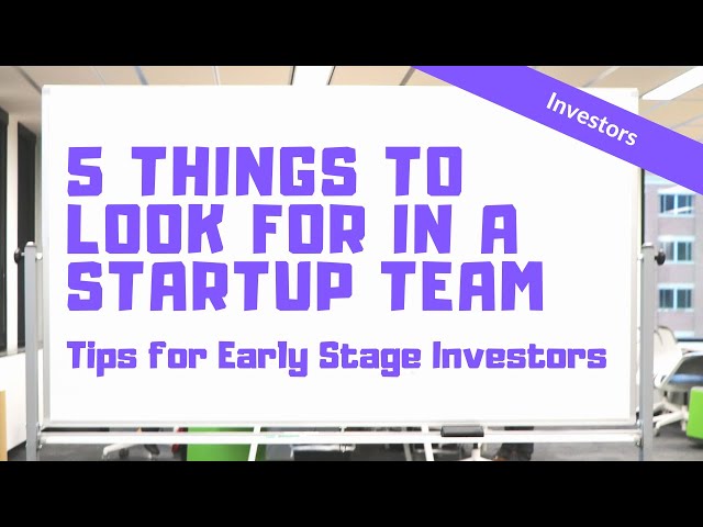 5 Things Investors Should Look for in a Startup Team