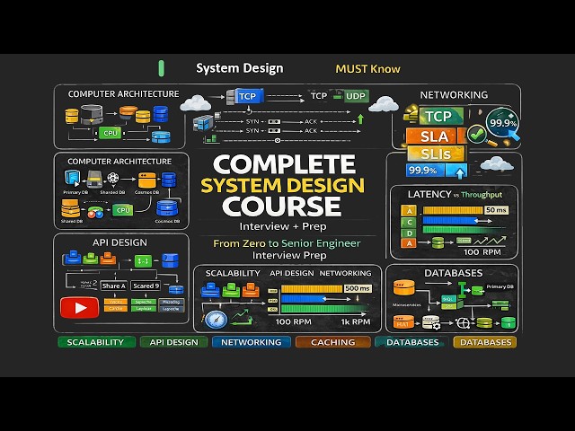Complete System design course, Kafka, OpenAI, Netflix