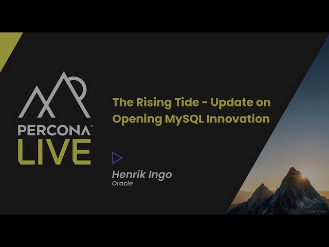 The Rising Tide  Update on Opening MySQL Innovation - Henrik Ingo, Oracle
