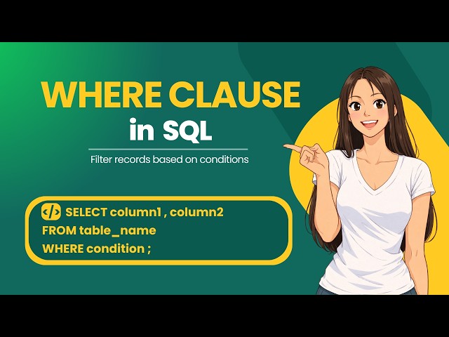 WHERE Clause in SQL Explained with Coding 🔥 | AND, OR, BETWEEN, IN, LIKE, NULL | SQL Tutorial