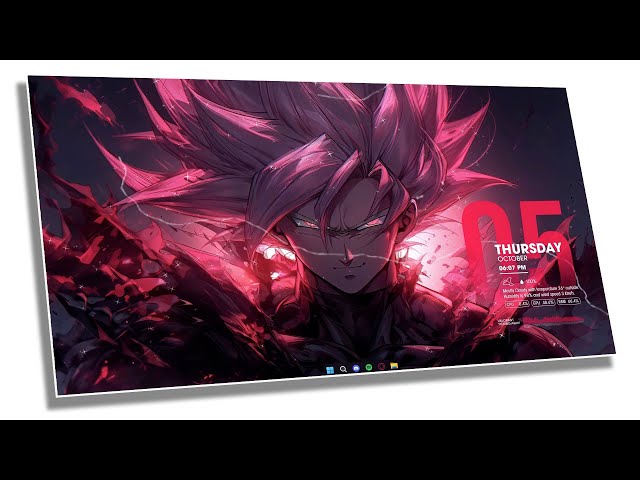 This is the BEST GOKU Themed desktop customization (rainmeter)#rainmeter #desktopcustomization