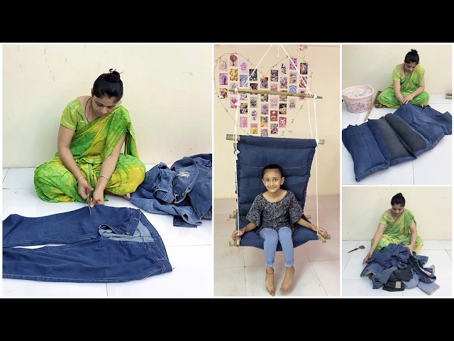 Turning Old Jeans Into a Beautiful Swing