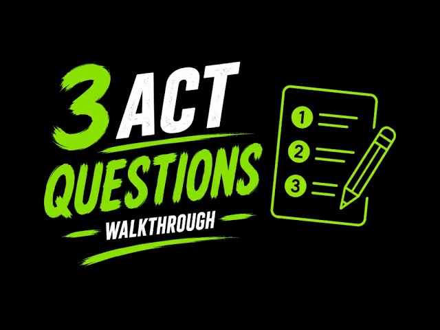 3 ACT Math Questions (#42)