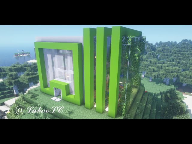 How to Build a Cute Creeper Green House | Minecraft Tutorial 💚 (#12)
