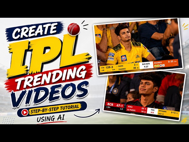 How To Create IPL Trending AI Videos 🔥 | Viral Reels Tutorial